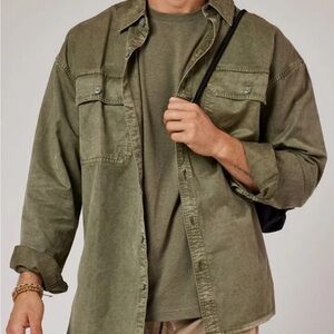 Men's Olive Green American Eagle Super soft shirt